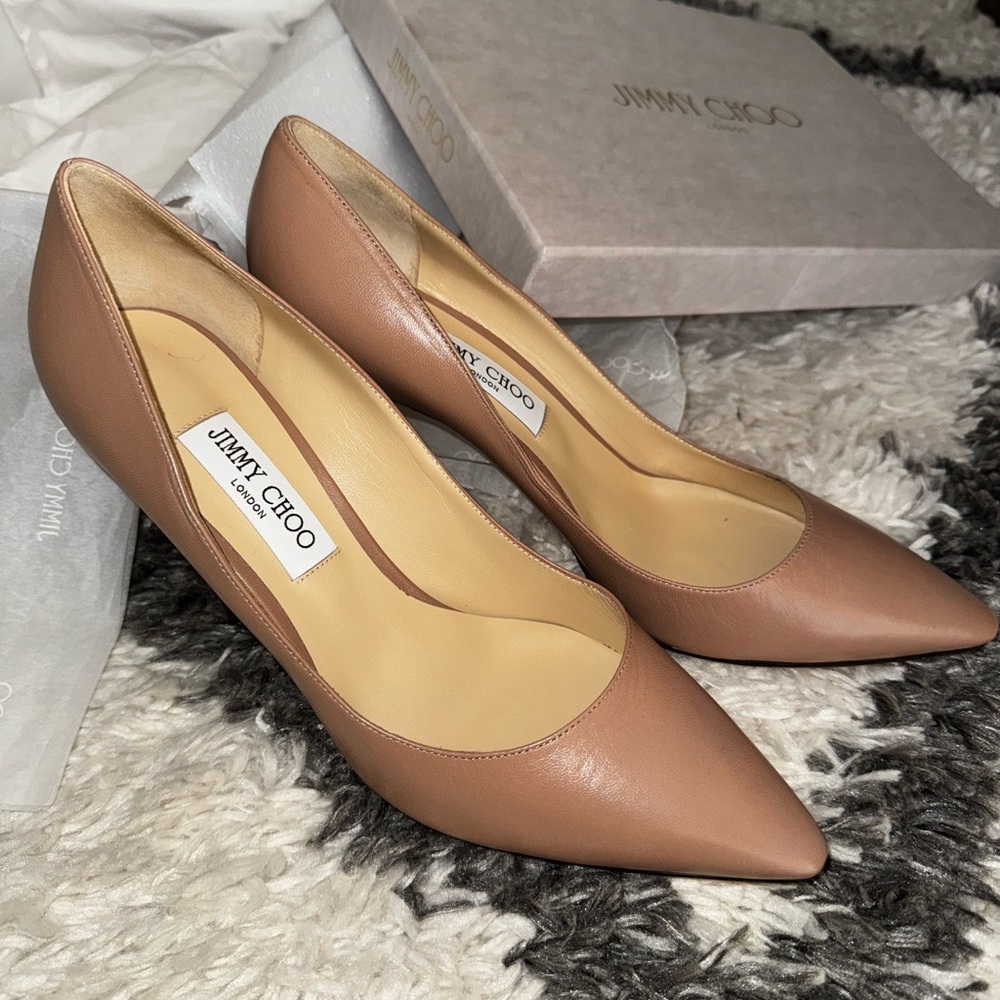 Jimmy Choo Women's Brown Leather Pumps